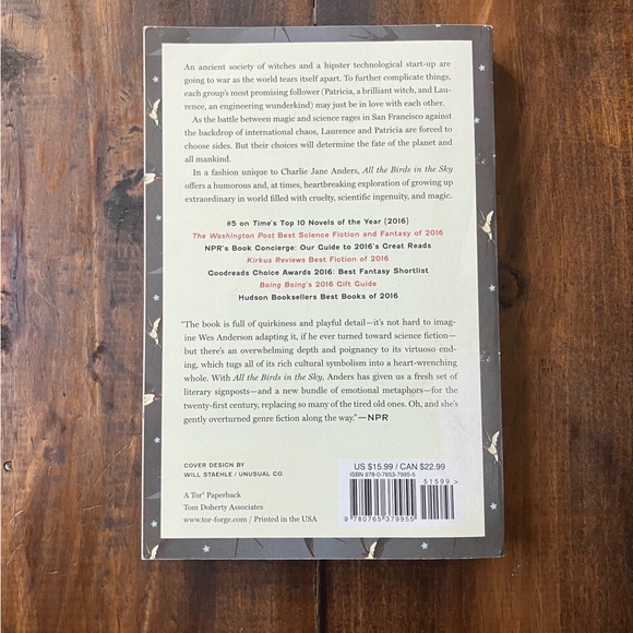 All the Birds in the Sky by Charlie Jane Anderson- Great Condition Paperback - Picture 3 of 9